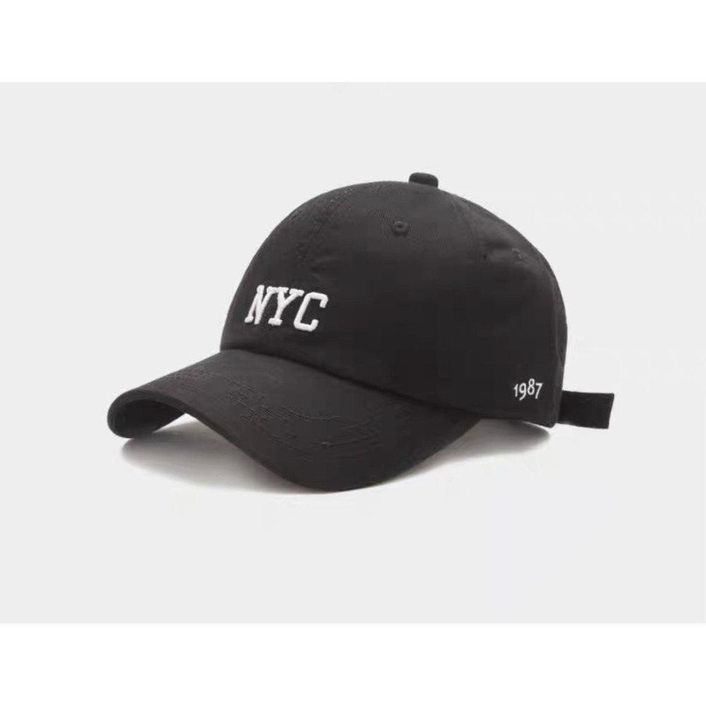 韓國老帽 NYC LOGO 19XX 男女 老帽 帽子【PS中壢】-大NYC  黑
