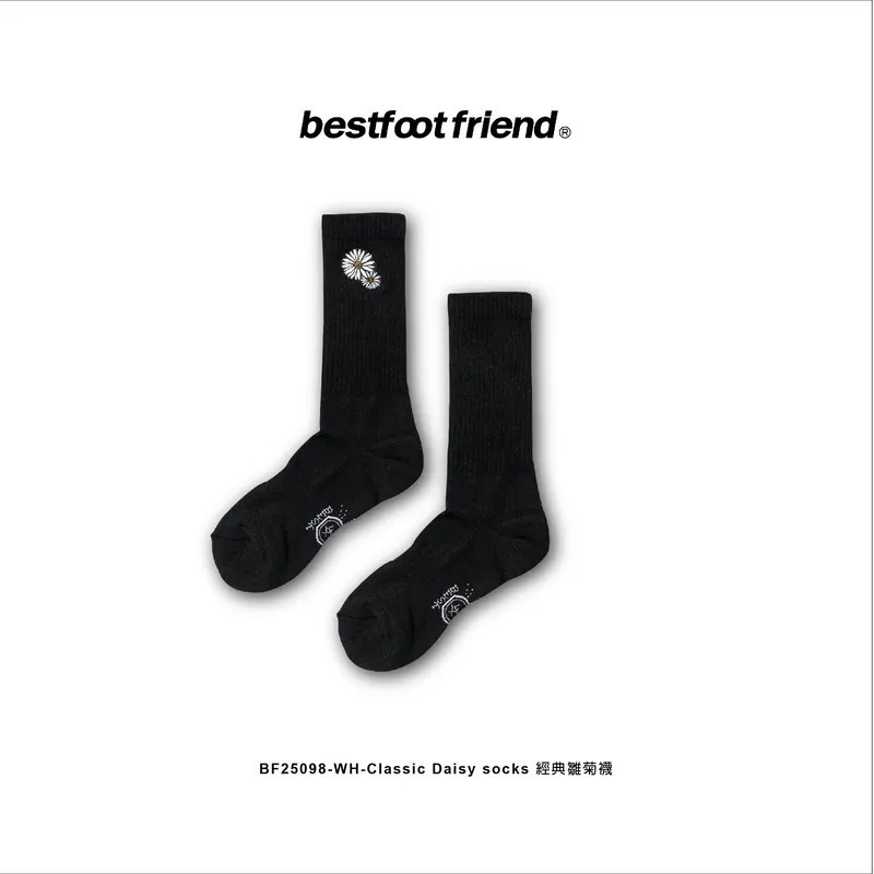 BEST FOOT FRIEND /BFF襪 CLASSIC DAISY SOCKS 經典刺繡雛菊長襪【PS中壢】-規格圖8