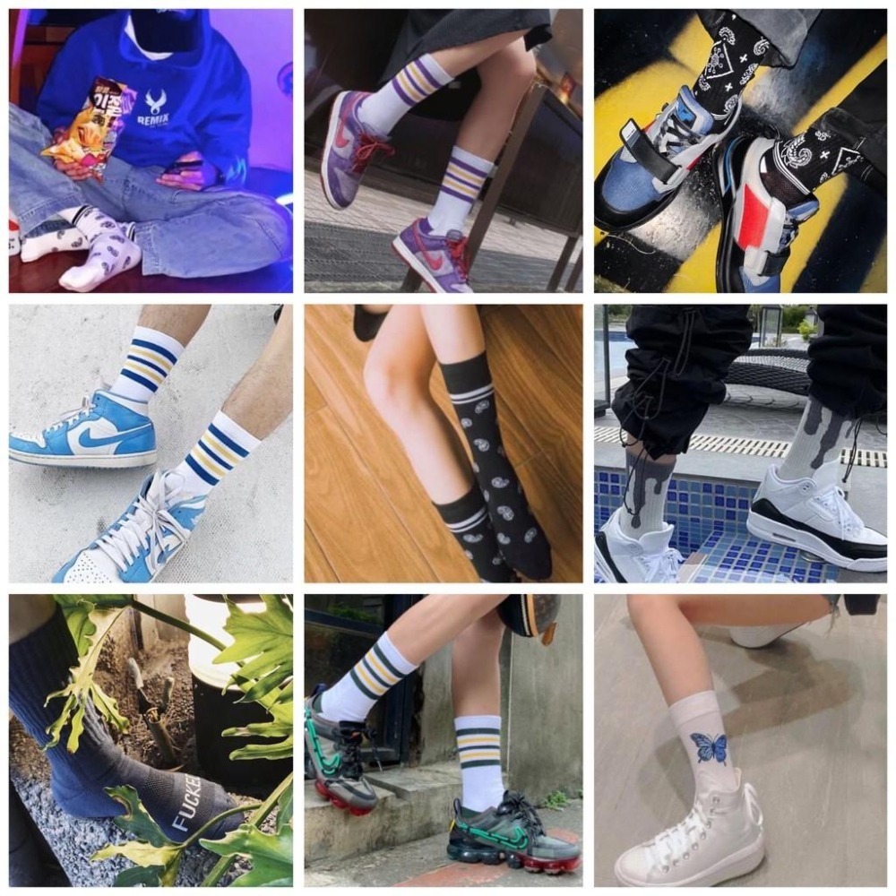 BEST FOOT FRIEND /BFF襪 變形蟲 長襪 素色 雙色 噴漆 撞色【PS中壢】綜合賣場-細節圖3