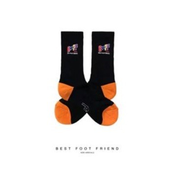 愛心BFF 長襪 - 黑