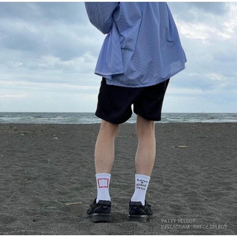 Have a good time sock 襪子 基本LOGO 中筒襪 長襪 字框 電繡 運動長襪 運動襪【PS中壢】-細節圖9