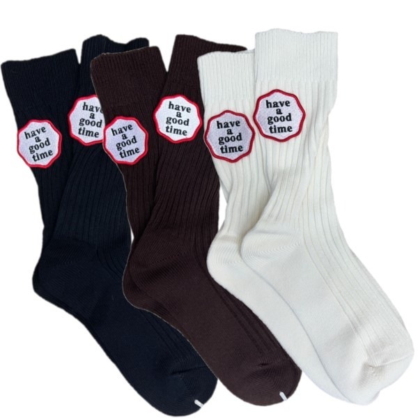 Have a good time sock 襪子 基本LOGO 中筒襪 長襪 字框 電繡 運動長襪 運動襪【PS中壢】-規格圖9