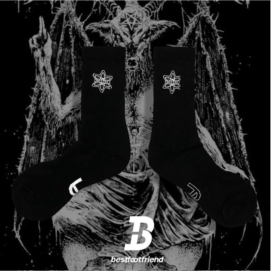 BEST FOOT FRIEND /BFF襪 電繡六芒星 長襪【PS中壢】-細節圖4