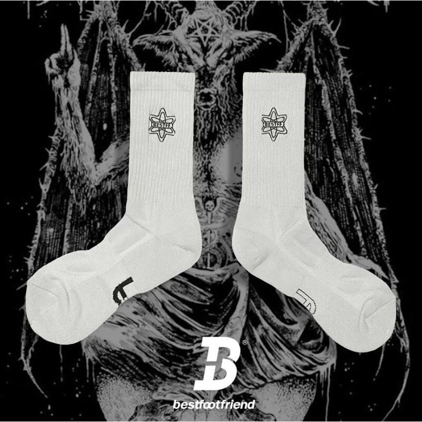 BEST FOOT FRIEND /BFF襪 電繡六芒星 長襪【PS中壢】-細節圖5