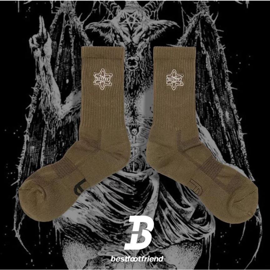 BEST FOOT FRIEND /BFF襪 電繡六芒星 長襪【PS中壢】-規格圖6