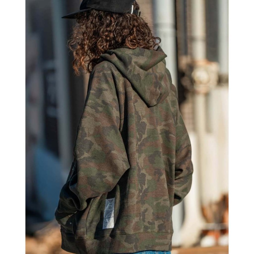 ORDINARY CAMO WAFFLE ZIP UP HOODIE 華夫格短板迷彩連帽外套 店內價【PS中壢】-細節圖5