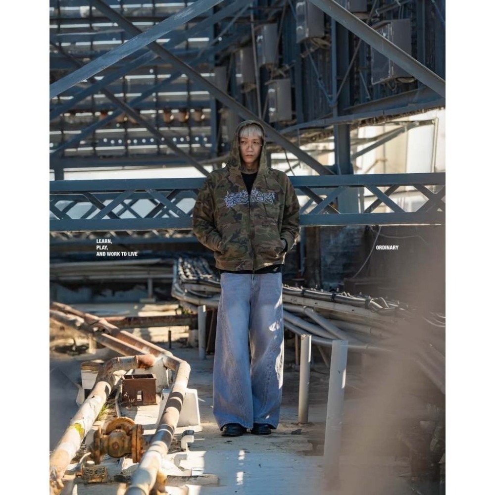 ORDINARY CAMO WAFFLE ZIP UP HOODIE 華夫格短板迷彩連帽外套 店內價【PS中壢】-細節圖8