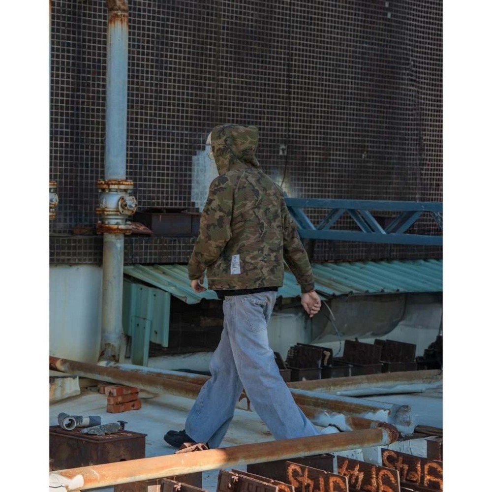 ORDINARY CAMO WAFFLE ZIP UP HOODIE 華夫格短板迷彩連帽外套 店內價【PS中壢】-細節圖9