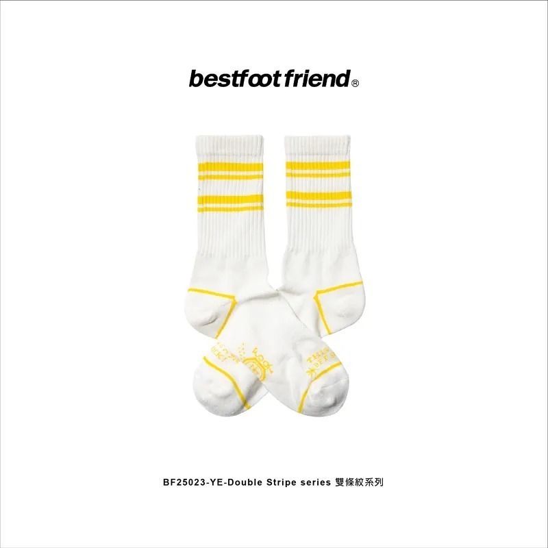 BEST FOOT FRIEND /BFF襪 DOUDLE STEIPE SERIES 雙條紋長襪【PS中壢】-規格圖2