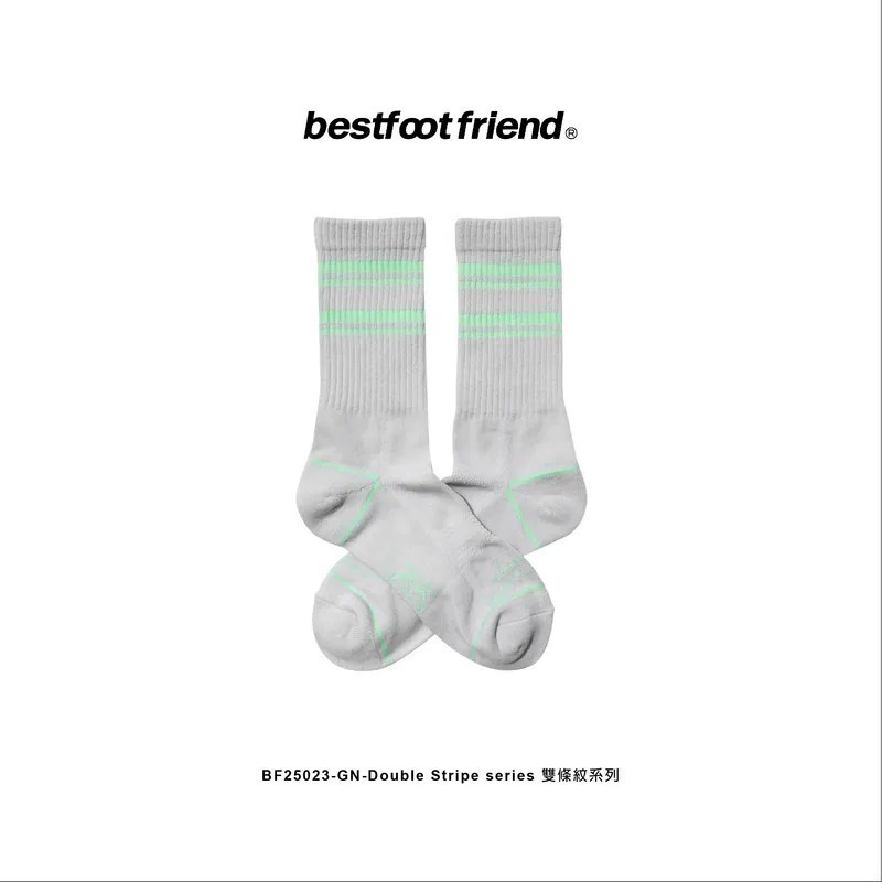 BEST FOOT FRIEND /BFF襪 DOUDLE STEIPE SERIES 雙條紋長襪【PS中壢】-規格圖3