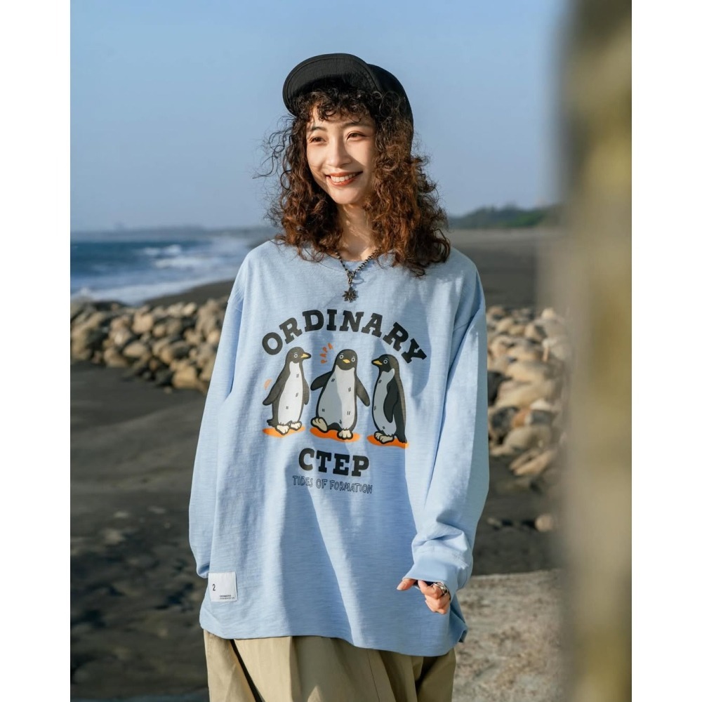ORDINARY “PAPA“ CREW L/S TEE 企鵝夥伴竹節棉長TEE 店內價 【PS中壢】-細節圖2