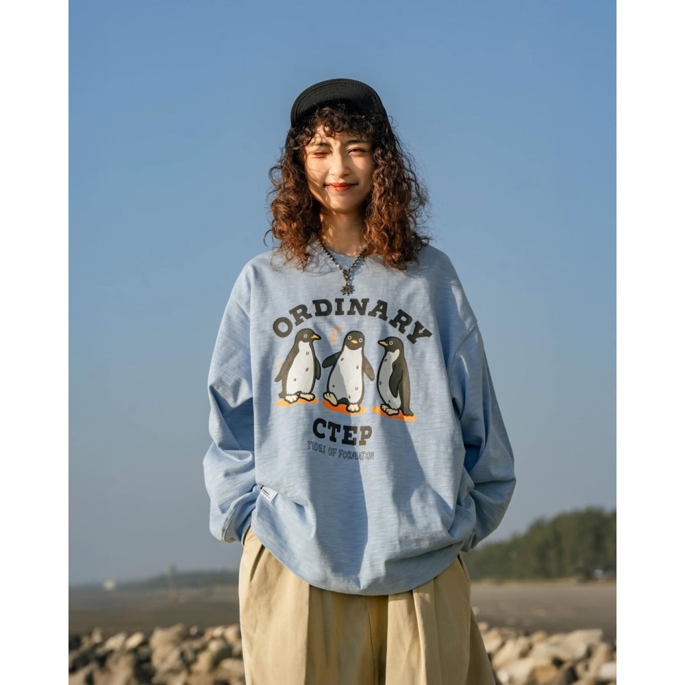 ORDINARY “PAPA“ CREW L/S TEE 企鵝夥伴竹節棉長TEE 店內價 【PS中壢】-細節圖3