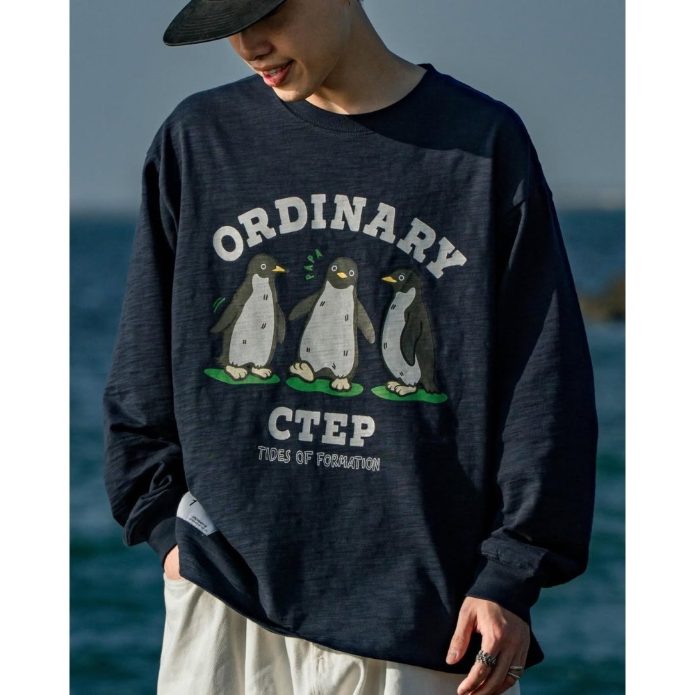 ORDINARY “PAPA“ CREW L/S TEE 企鵝夥伴竹節棉長TEE 店內價 【PS中壢】-細節圖6