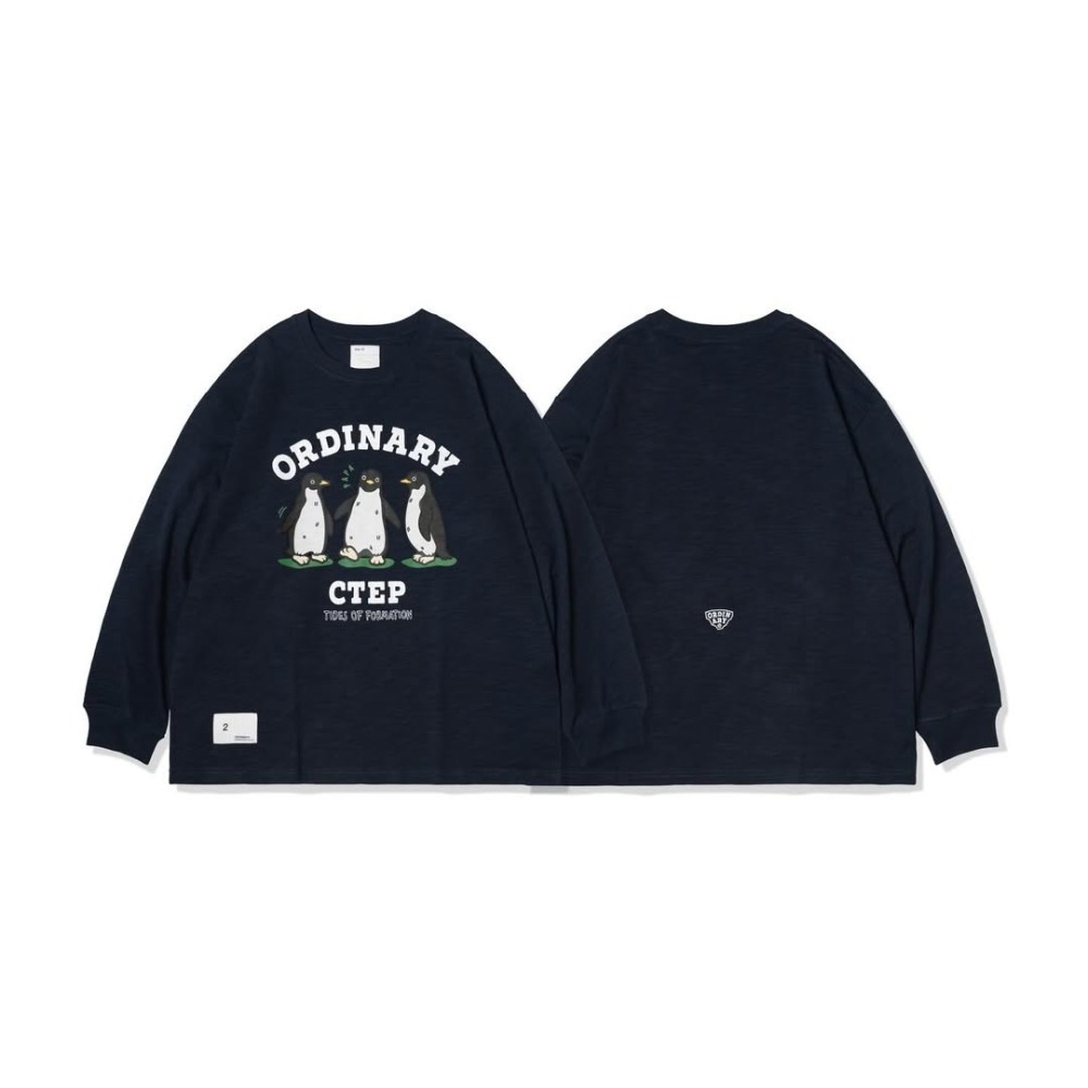 ORDINARY “PAPA“ CREW L/S TEE 企鵝夥伴竹節棉長TEE 店內價 【PS中壢】-規格圖1