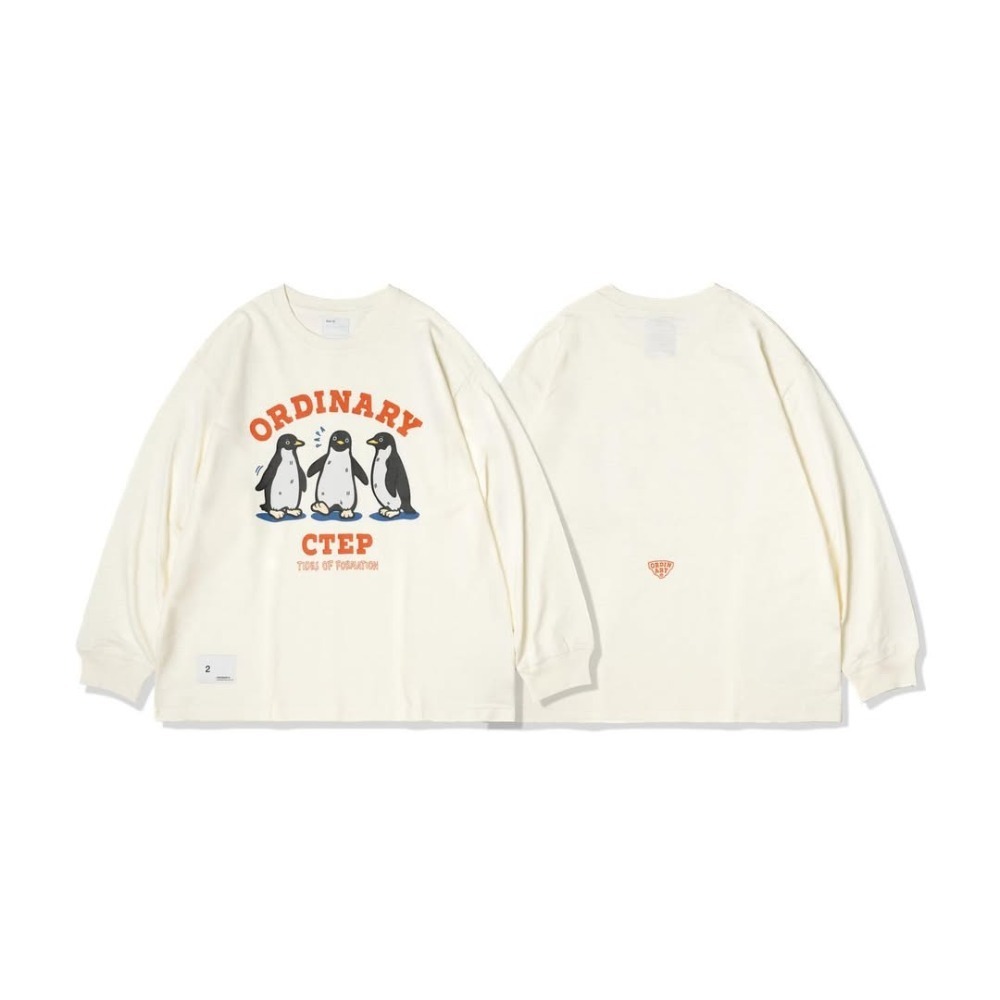 ORDINARY “PAPA“ CREW L/S TEE 企鵝夥伴竹節棉長TEE 店內價 【PS中壢】-規格圖2
