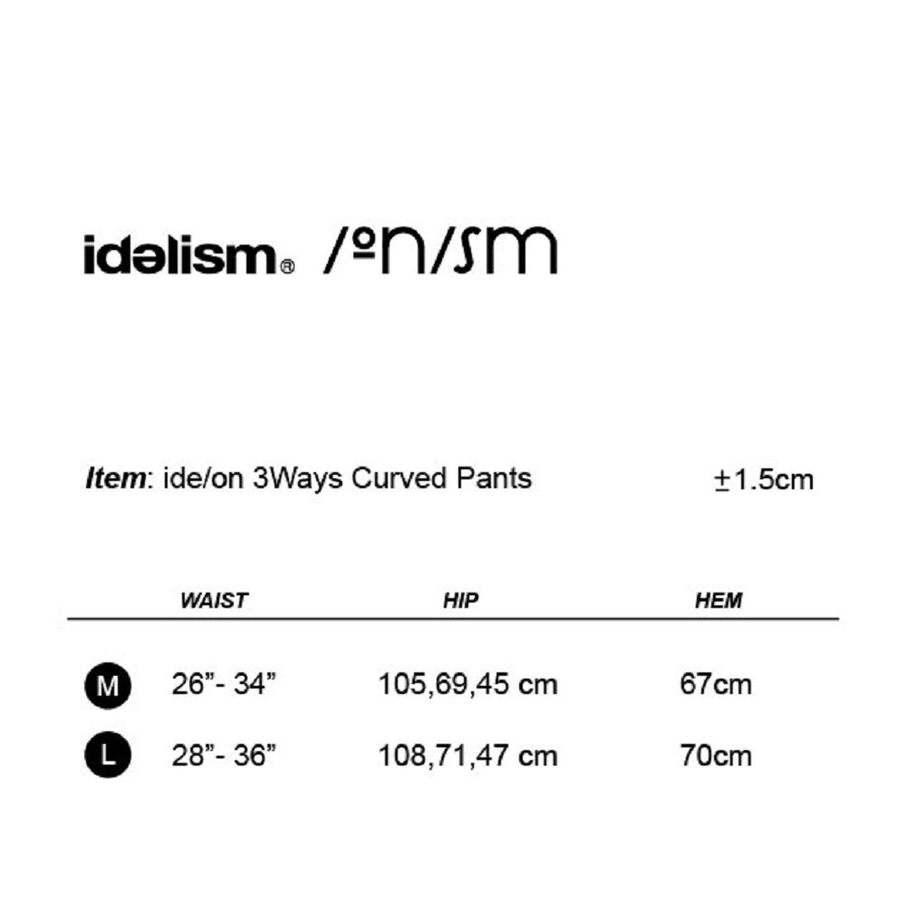 IDEALISM IDE ide/on 3Ways Curved Pants 3段可拆式彎刀褲  店內價 【PS中壢】-細節圖10