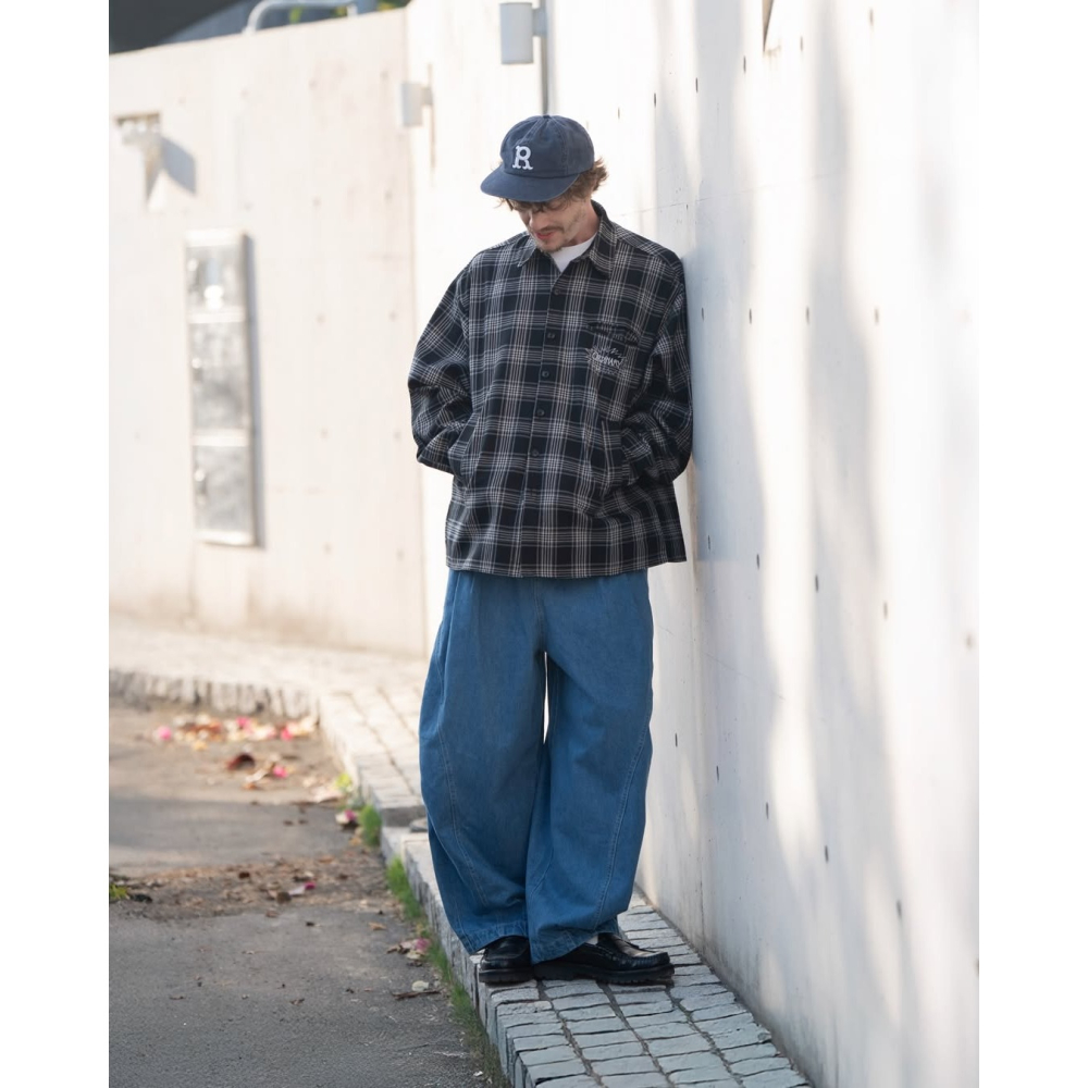 ORDINARY 格紋 星星 貼布 燈籠褲 長褲  店內價 【PS中壢】-細節圖7