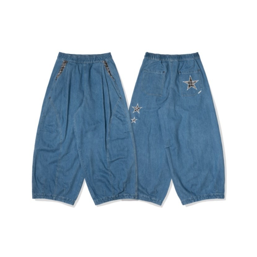 ORDINARY 格紋 星星 貼布 燈籠褲 長褲  店內價 【PS中壢】-規格圖9