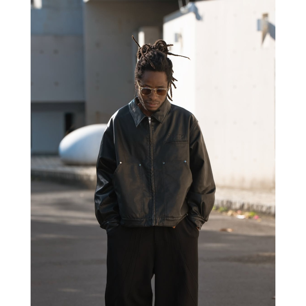 ORDINARY AGED LEATHER HUNTING JACKET 水洗舊化皮革狩獵外套 店內價 【PS中壢】-細節圖8