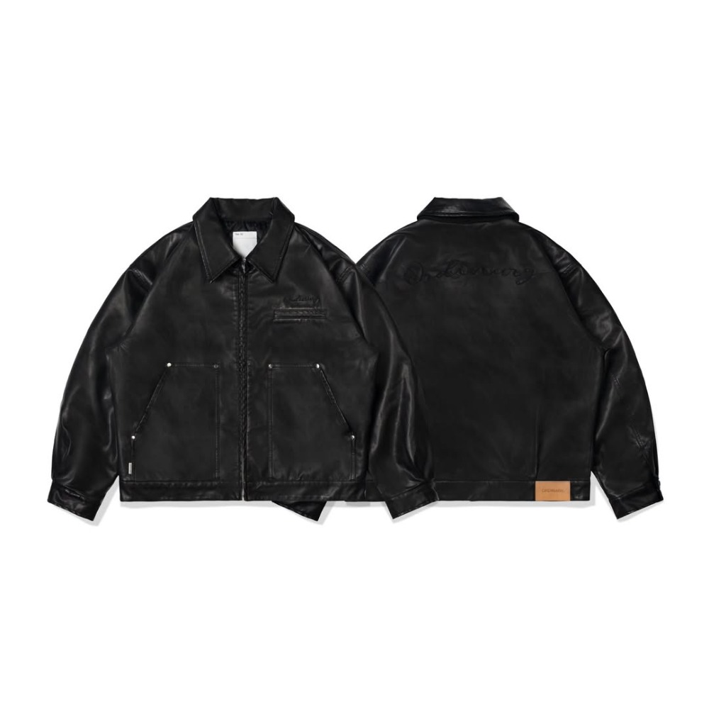 ORDINARY AGED LEATHER HUNTING JACKET 水洗舊化皮革狩獵外套 店內價 【PS中壢】-規格圖1