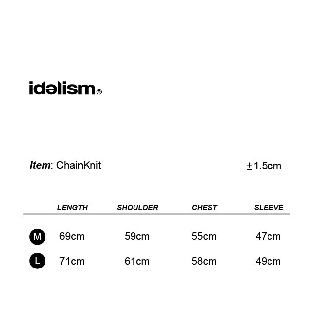 IDEALISM IDE CHAIN KNIT 鍊式編織毛衣 店內價 【PS中壢】-細節圖7