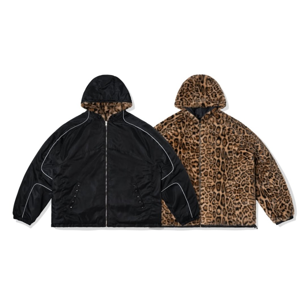 ORDINARY FUR REVERSIBLE JACKET 雙面豹紋卯釘貼皮外套 店內價 【PS中壢】-規格圖1