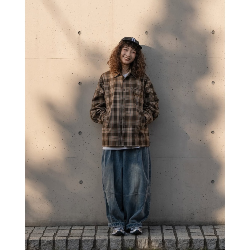 ORDINARY EMBROIDERED PLAID SHIRT電繡重磅格紋襯衫 店內價 【PS中壢】-細節圖2