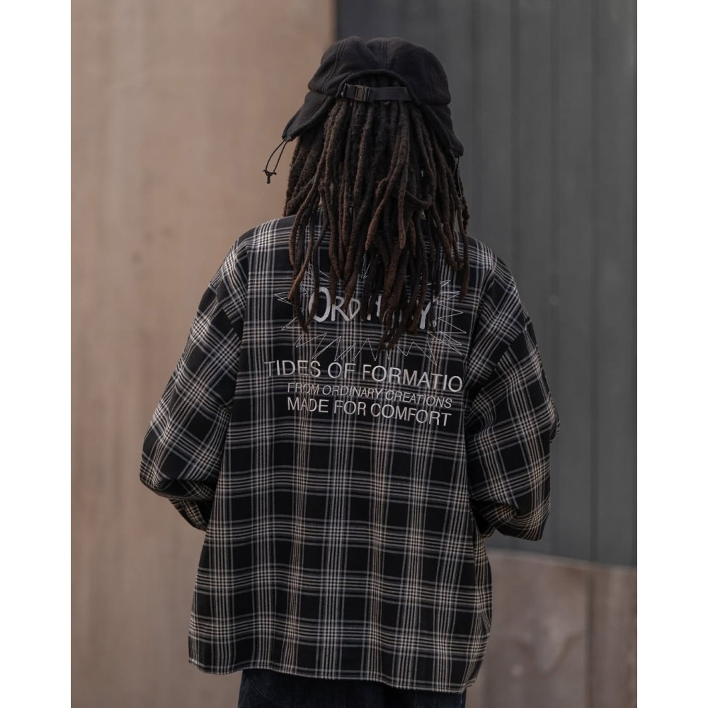 ORDINARY EMBROIDERED PLAID SHIRT電繡重磅格紋襯衫 店內價 【PS中壢】-細節圖9