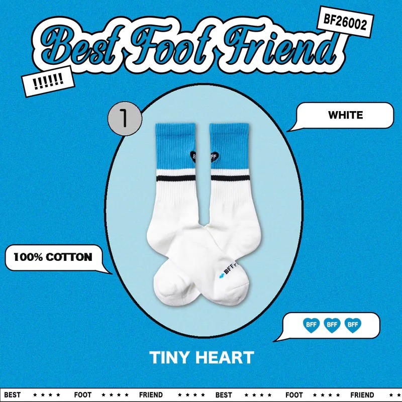 BEST FOOT FRIEND /BFF襪 Tiny Heart_小心心刺繡長襪【PS中壢】-細節圖2