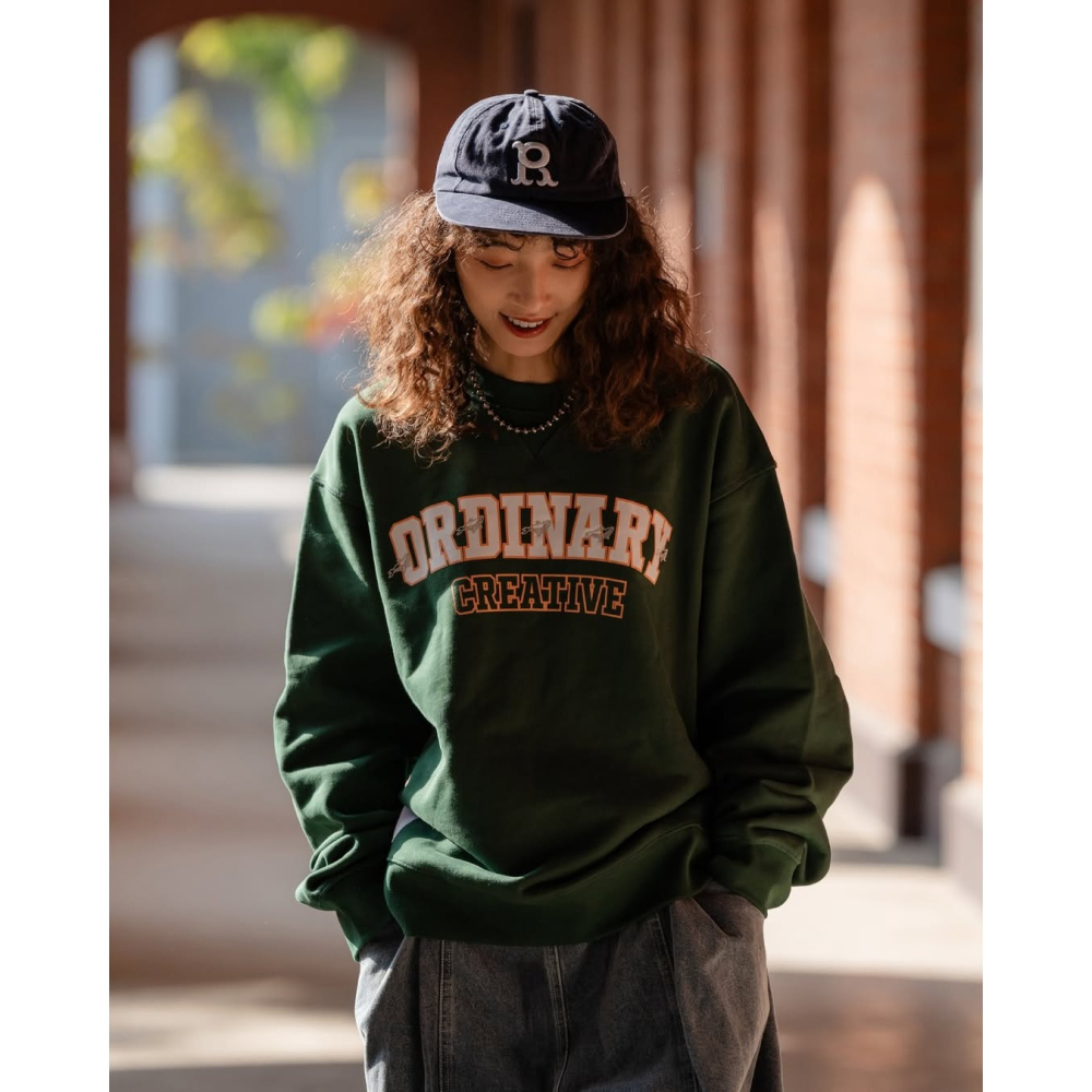 ORDINARY WHALE LOGO SWEATSHIRT 經典學院LOGO鯨魚電繡大學TEE 店內價 【PS中壢】-細節圖2