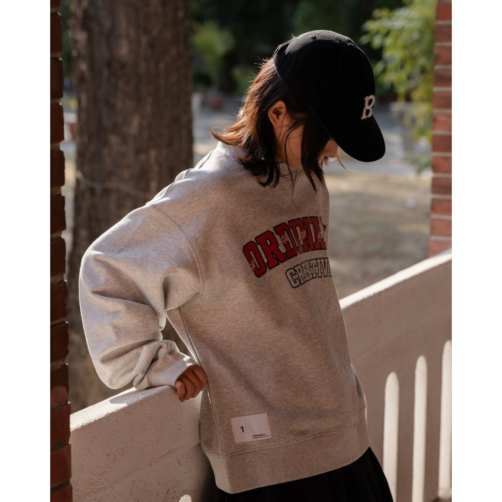 ORDINARY WHALE LOGO SWEATSHIRT 經典學院LOGO鯨魚電繡大學TEE 店內價 【PS中壢】-細節圖5