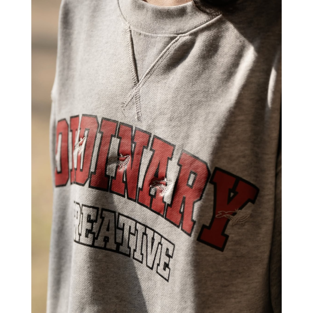 ORDINARY WHALE LOGO SWEATSHIRT 經典學院LOGO鯨魚電繡大學TEE 店內價 【PS中壢】-細節圖6
