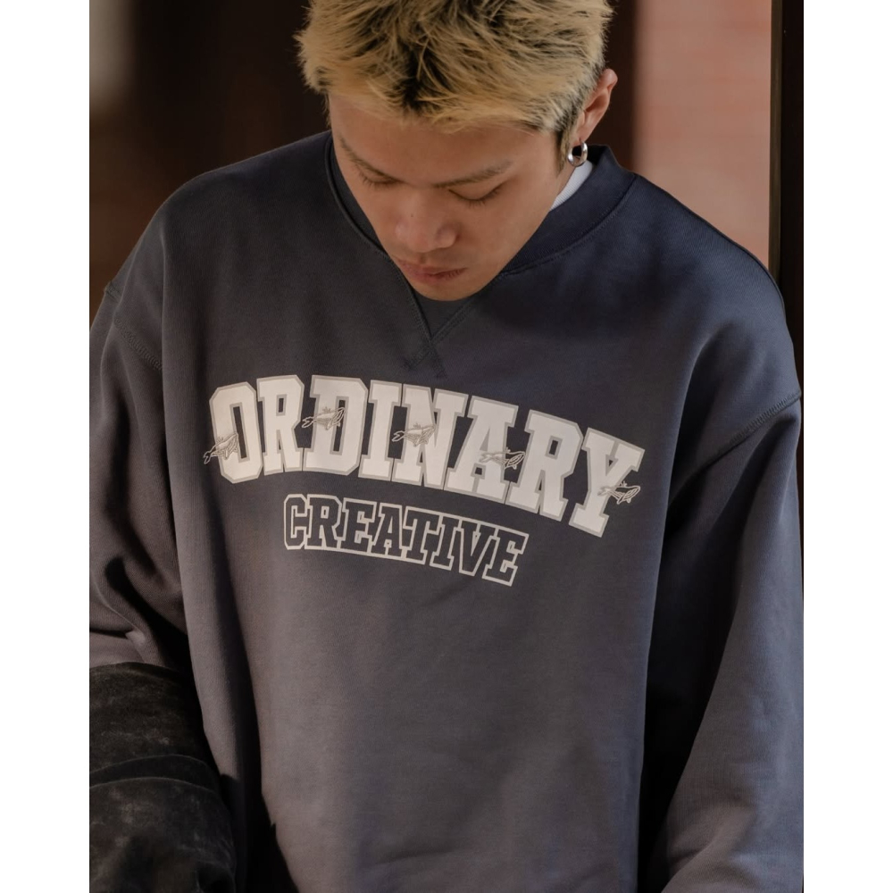 ORDINARY WHALE LOGO SWEATSHIRT 經典學院LOGO鯨魚電繡大學TEE 店內價 【PS中壢】-細節圖8