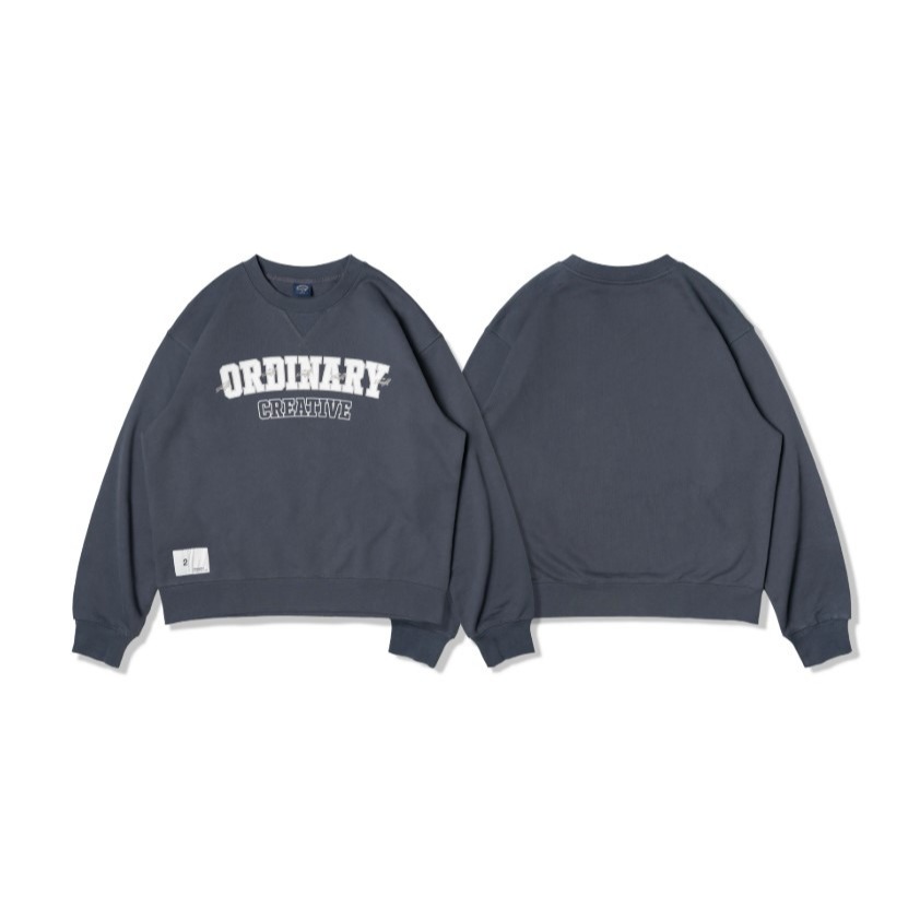 ORDINARY WHALE LOGO SWEATSHIRT 經典學院LOGO鯨魚電繡大學TEE 店內價 【PS中壢】-規格圖3