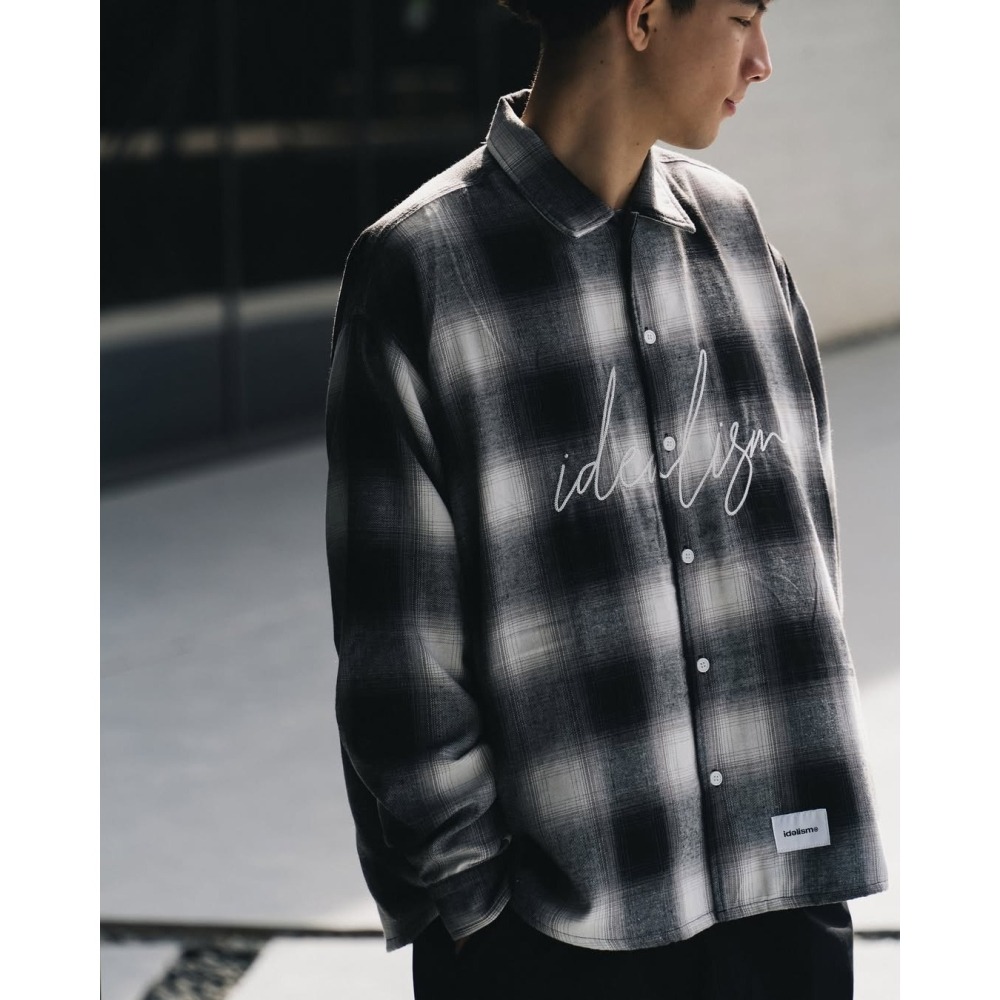 IDEALISM IDE Check L-Shirt 法蘭絨 復古格紋長袖襯衫  店內價 【PS中壢】-細節圖2