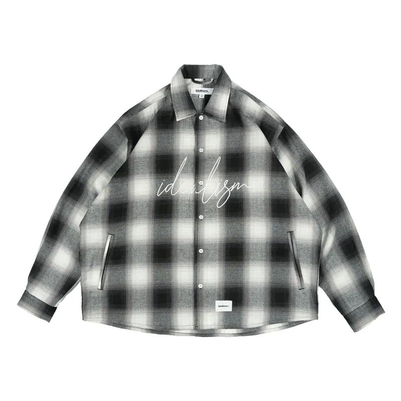 IDEALISM IDE Check L-Shirt 法蘭絨 復古格紋長袖襯衫  店內價 【PS中壢】-規格圖1