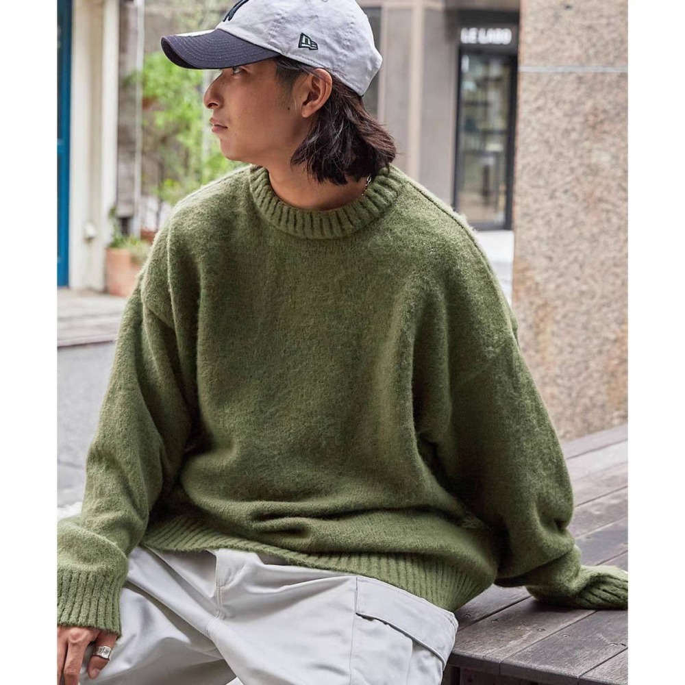 日本 MONO MART 基礎馬海毛圓領毛衣 寬鬆針織衫【PS中壢】-細節圖6