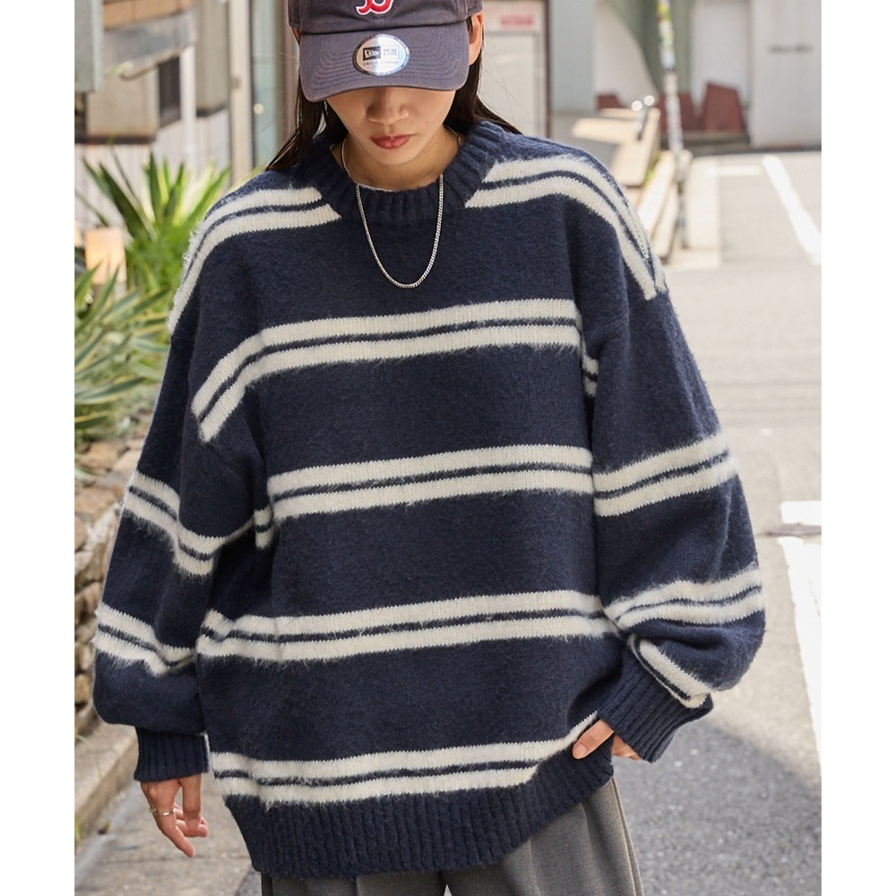 日本 MONO MART 基礎馬海毛圓領毛衣 寬鬆針織衫【PS中壢】-規格圖10