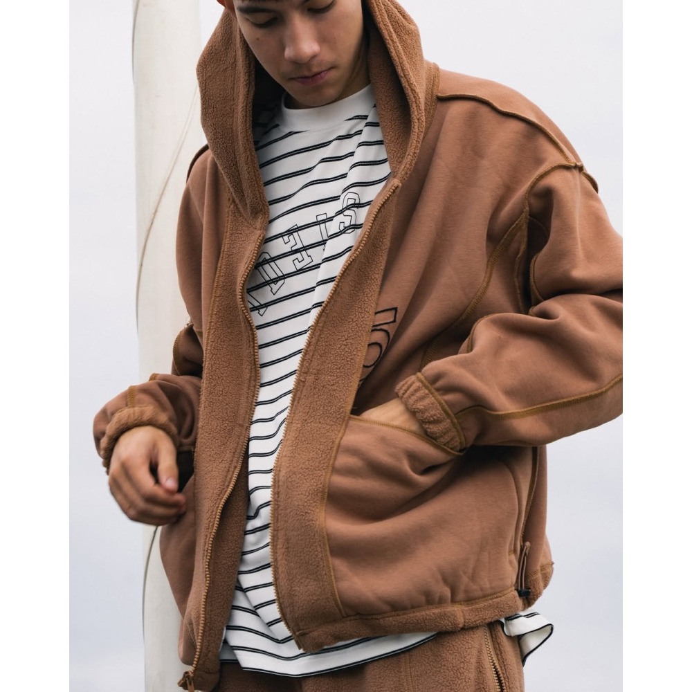 IDEALISM IDE Fleece Hoody  搖粒絨 休閒套裝 刺繡 連帽外套 店內價 【PS中壢】-細節圖3