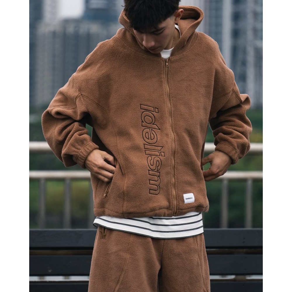 IDEALISM IDE Fleece Hoody  搖粒絨 休閒套裝 刺繡 連帽外套 店內價 【PS中壢】-細節圖10
