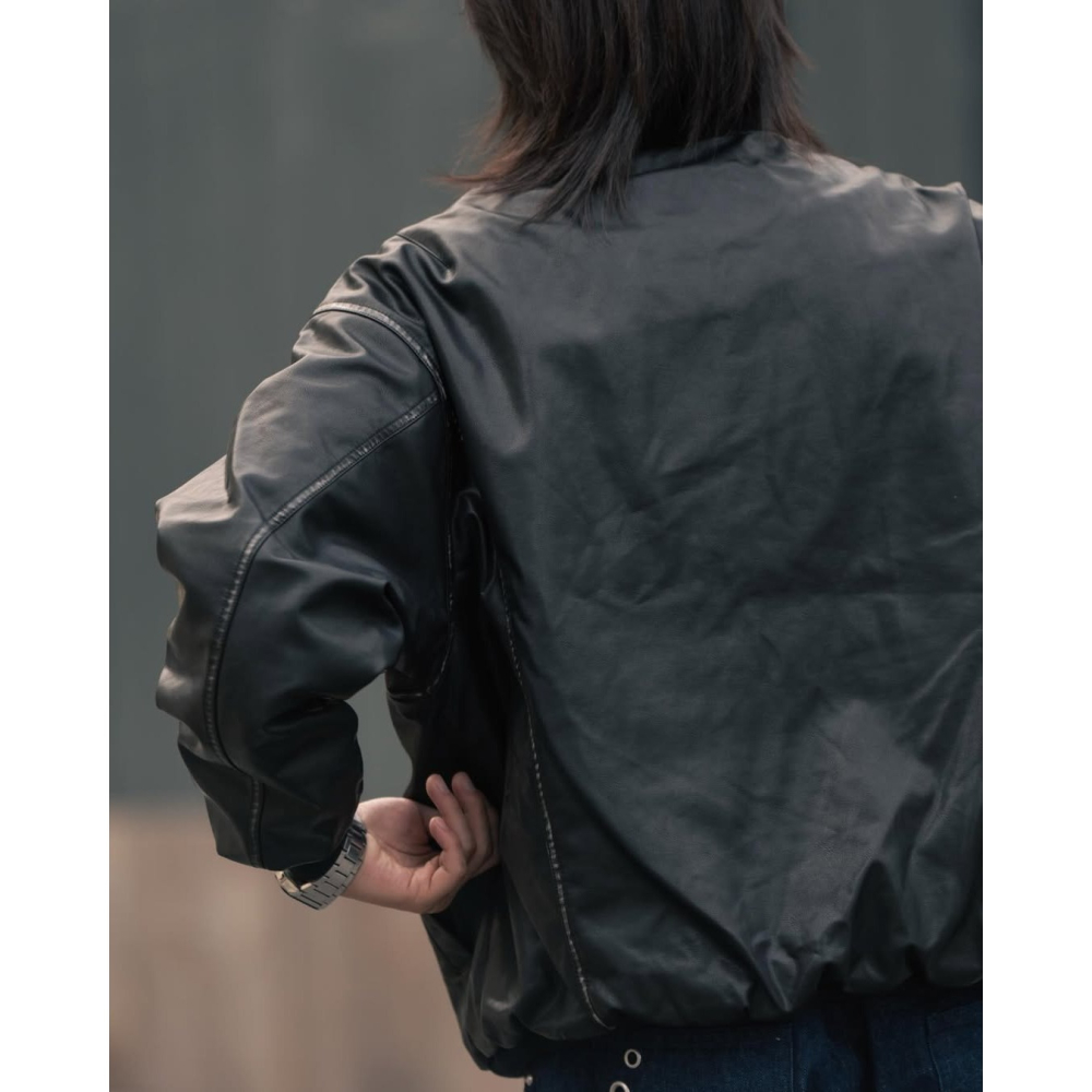 ORDINARY WASHED LEATHER FLIGHT JACKET 水洗舊化改良B2皮衣 店內價 【PS中壢】-細節圖5