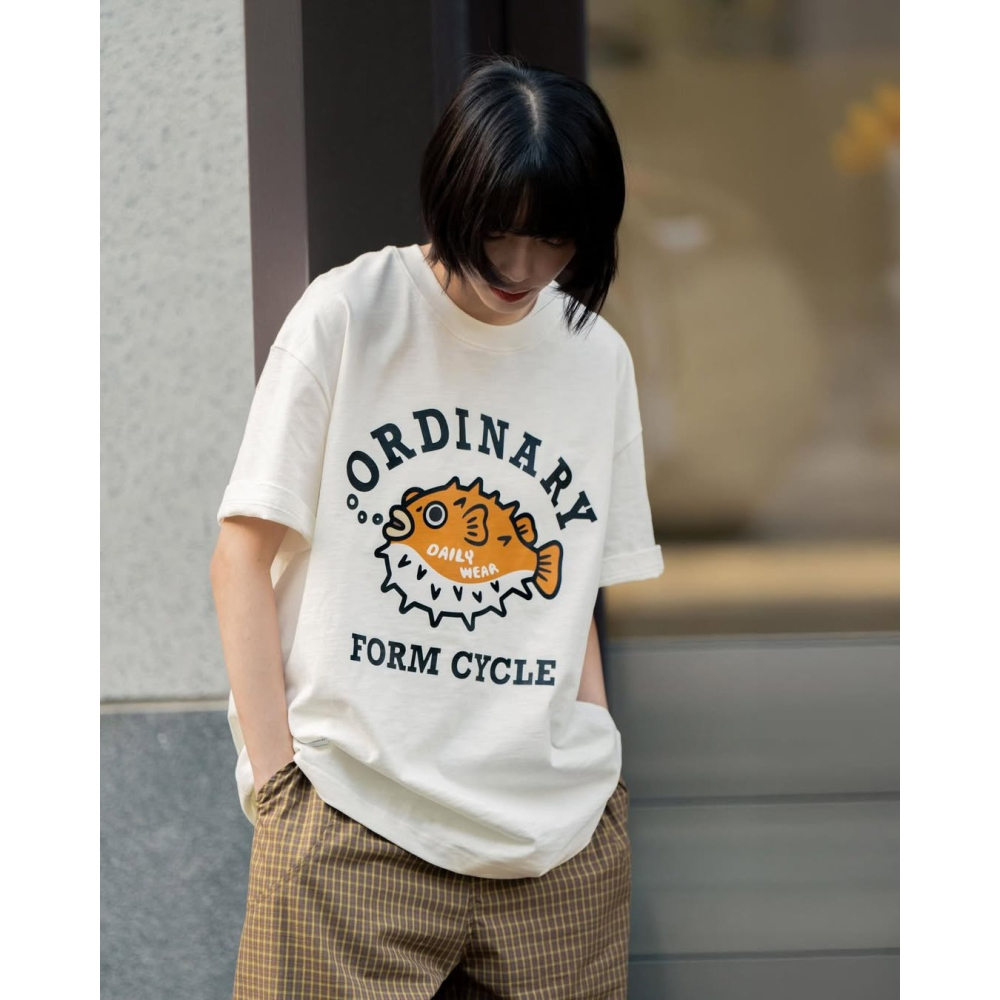 ORDINARY PUFFERFISH COLLEGE TEE 美式河豚竹節棉短TEE【PS中壢】店內價-細節圖2