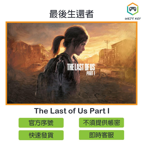 【官方序號】最後生還者 The Last of Us Part I STEAM PC
