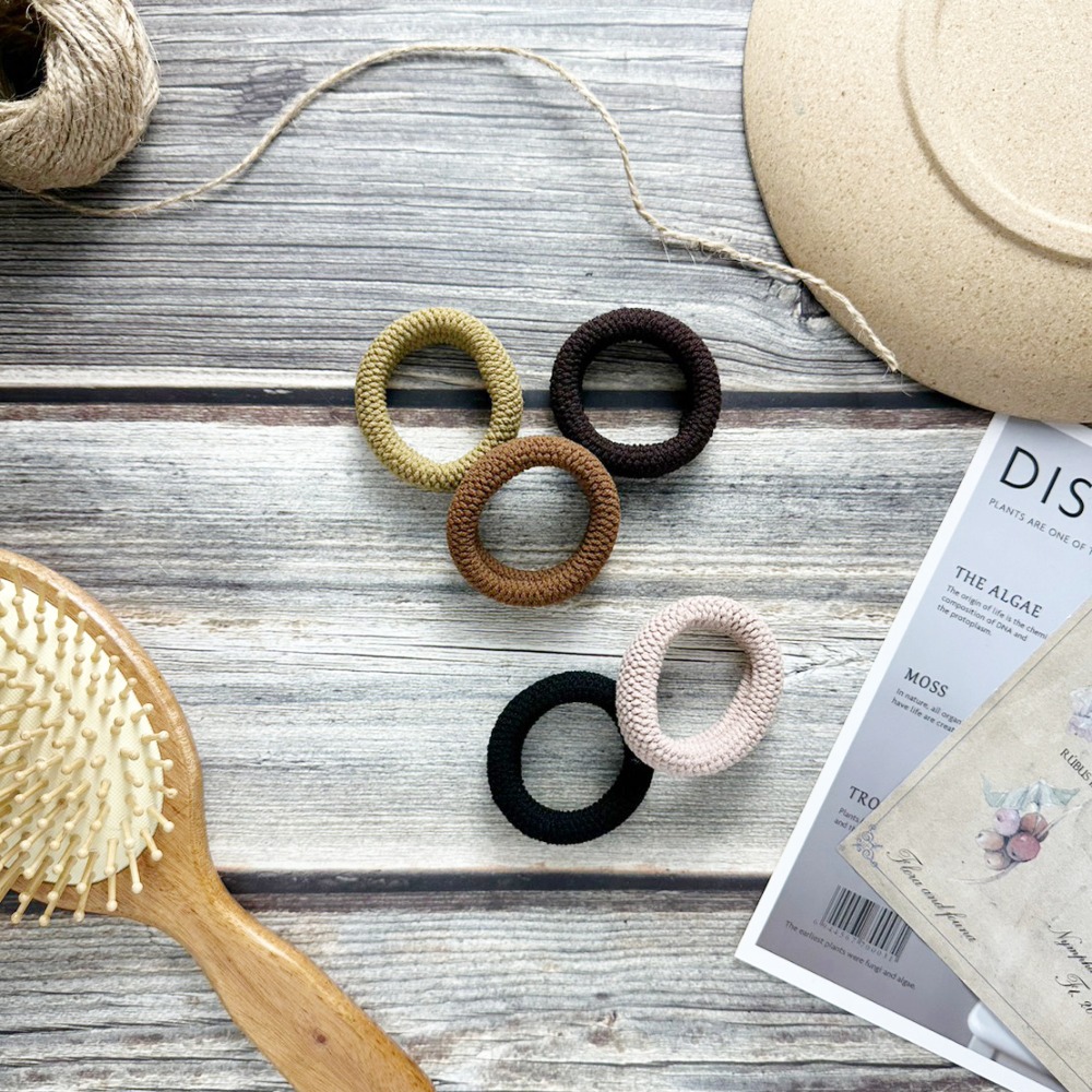 【思黛兒KOREA STYLE】韓國髮飾 胖胖圈無接縫 綁頭髮 彈性 基本款  飾品-細節圖2