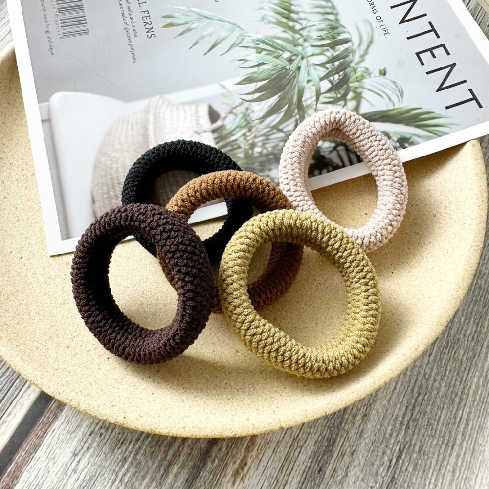 【思黛兒KOREA STYLE】韓國髮飾 胖胖圈無接縫 綁頭髮 彈性 基本款  飾品-細節圖3