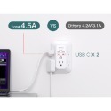【雷恩精選】全新現貨 美國 Addtam USB-C 壁式充電器 電湧保護 3A-4.5A 5插座 4USB-規格圖10