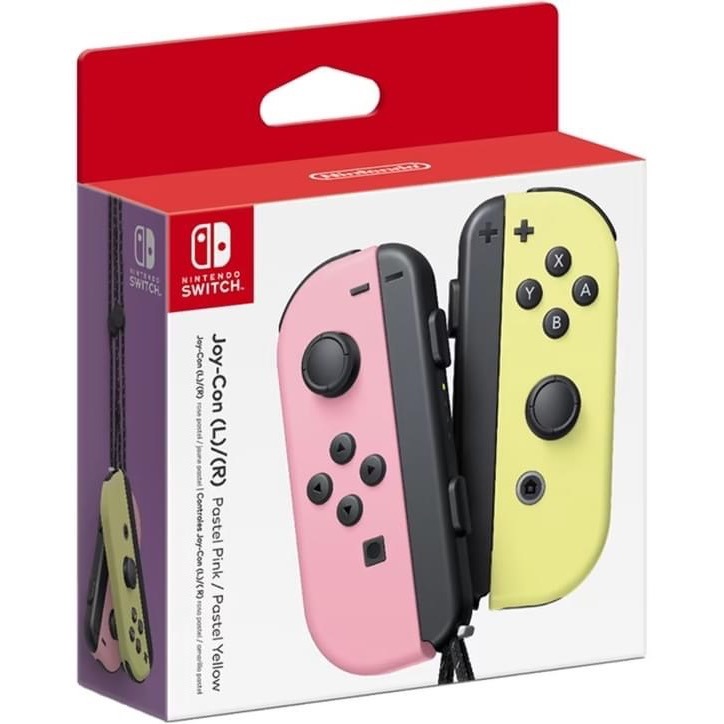 【東晶電玩】 Switch NS Switch Joy-Con 左右手把 控制器組 淡雅粉紅／淡雅黃(全新、公司貨)-細節圖2