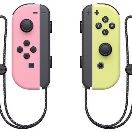 【東晶電玩】 Switch NS Switch Joy-Con 左右手把 控制器組 淡雅粉紅／淡雅黃(全新、公司貨)-細節圖3