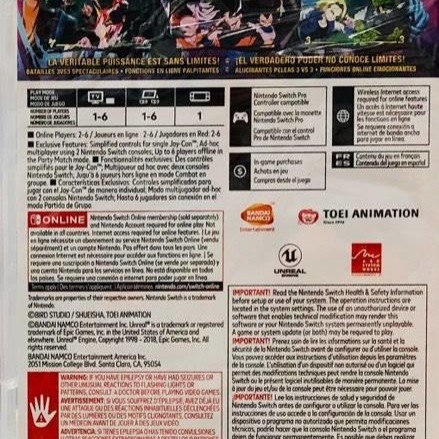 【東晶電玩】 Switch NS 七龍珠 FighterZ 中文版(全新、現貨)-細節圖2