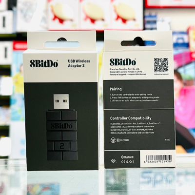 【東晶電玩】 支援多平台 8BitDo 八位堂USB 無線接收器 2 代黑色(全新、現貨)